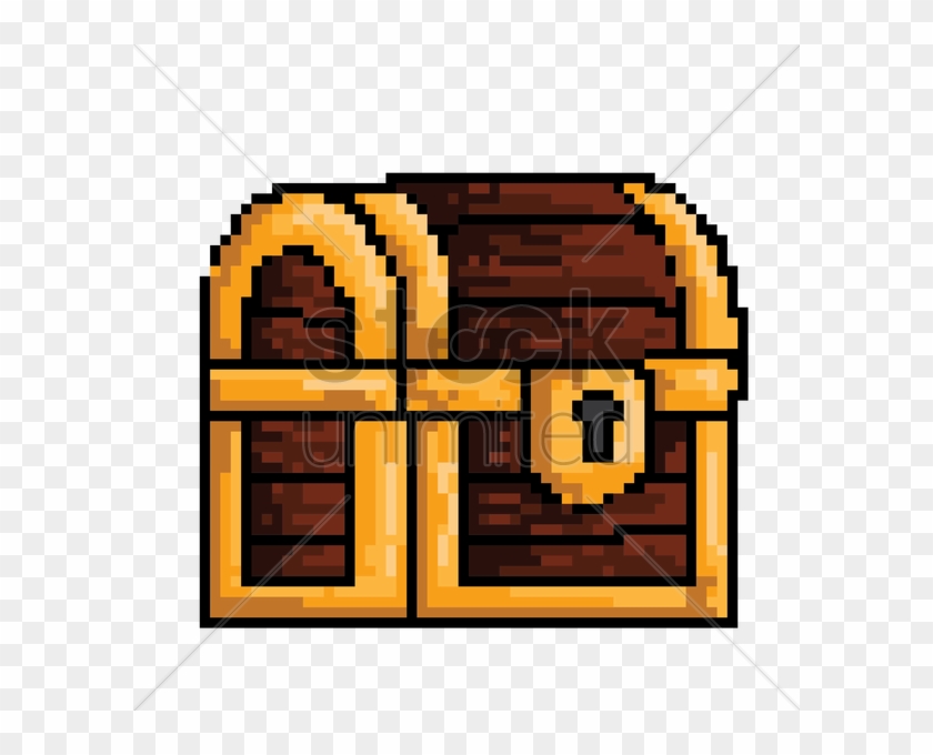 Free Download Treasure Chest Pixel Art Clipart Clip - Treasure Box 8 Bit #1695486