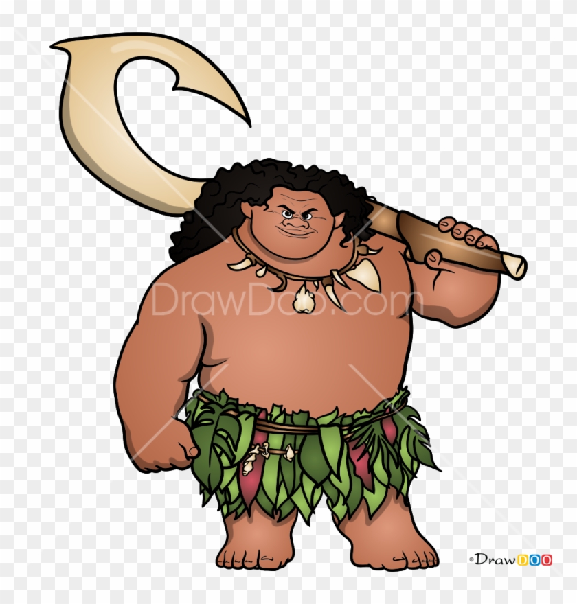 Draw Maui From Moana Step #1695512