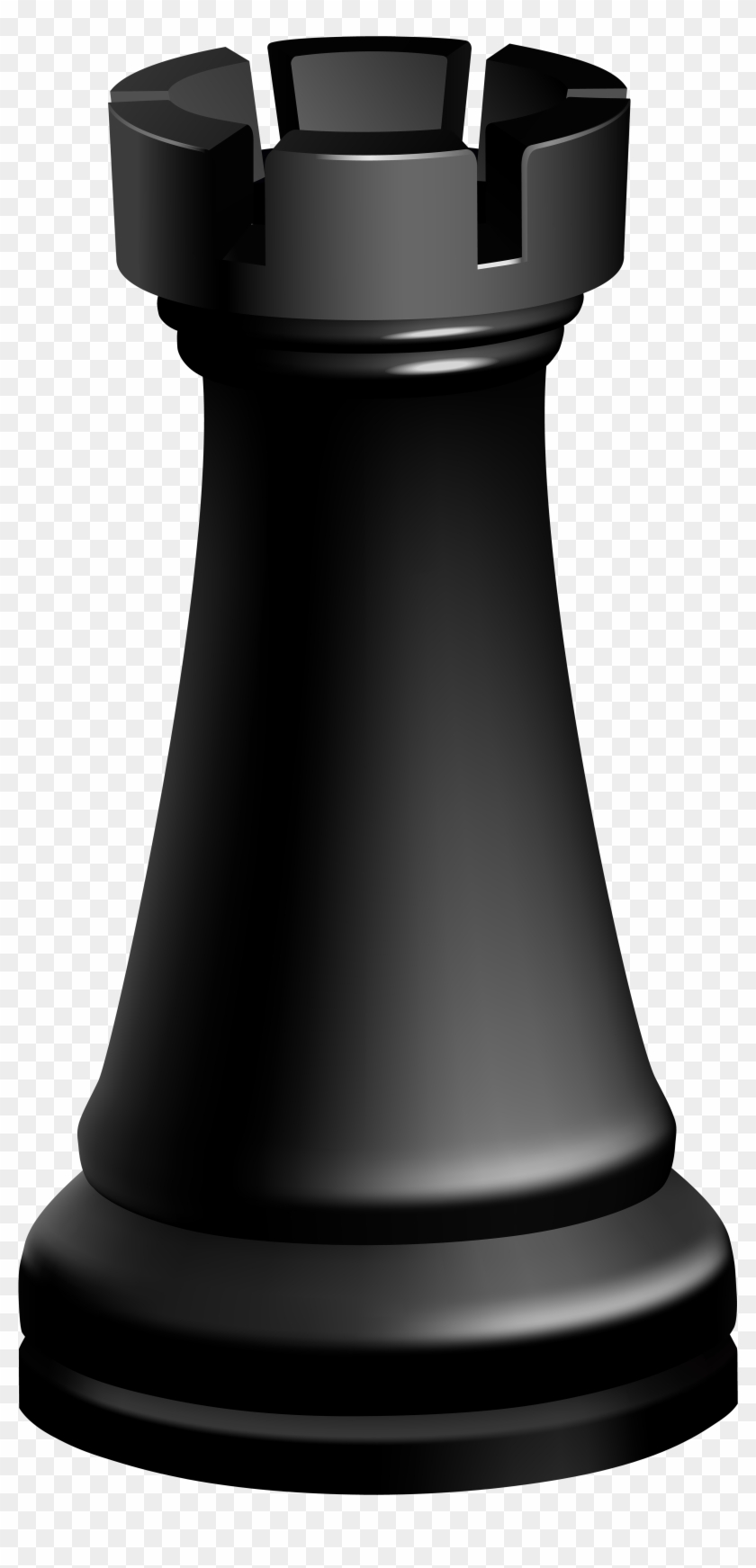 Rook Black Chess Piece Clip Art - Chess Pieces Transparent Png #1695552
