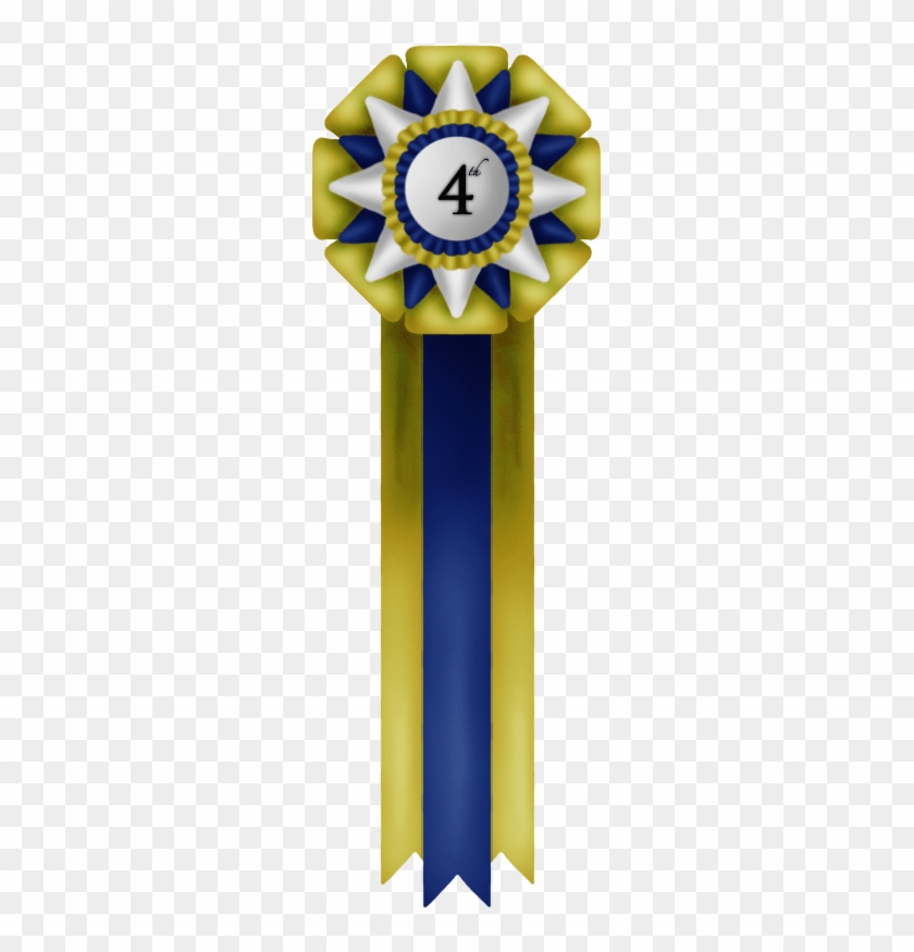 4th Place Ribbon Clip Art - Clock #1695707
