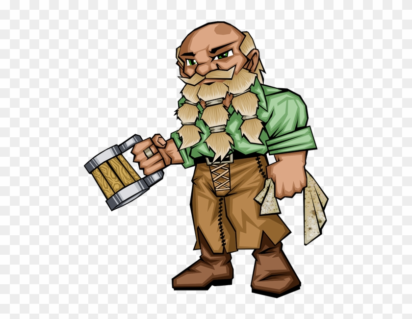 Dwarven Bartender By Redmonkey-da - Cartoon #1695726