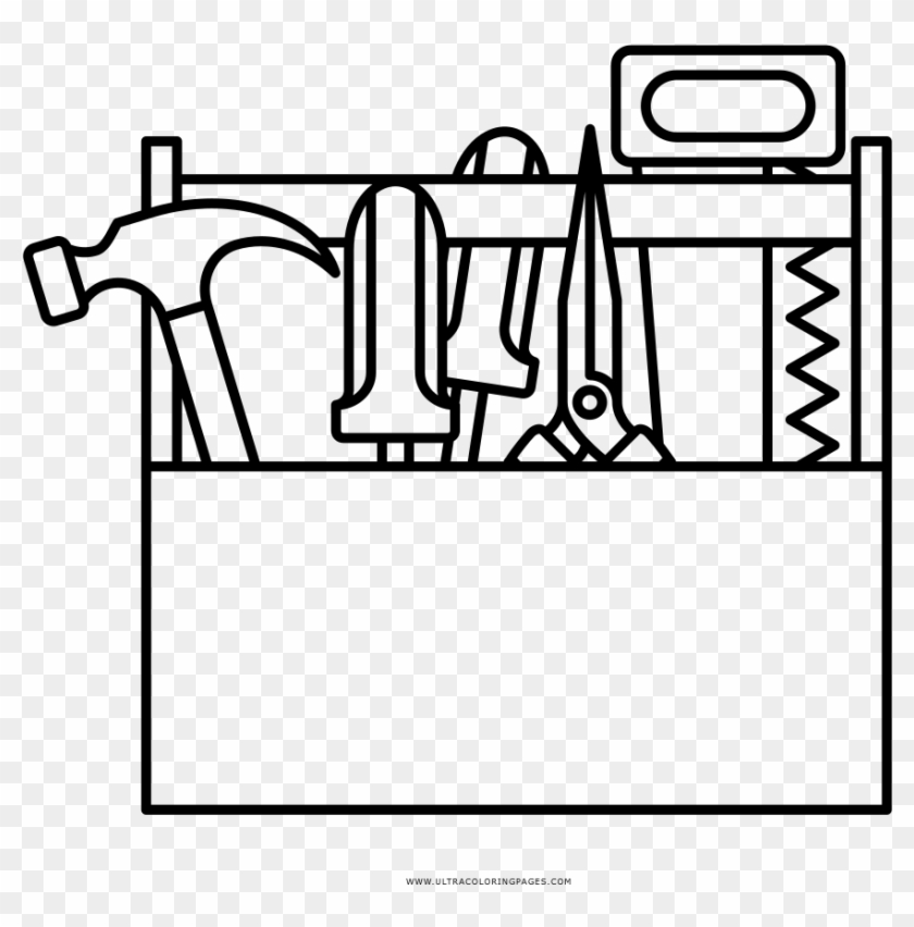 Toolbox Coloring Page - Caixa De Ferramenta Desenho Para Colorir #1695888