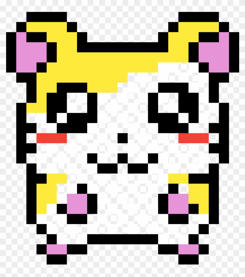 Lemon Squeeze's Hamster - Unicorn Pixel Art Grid #1696116