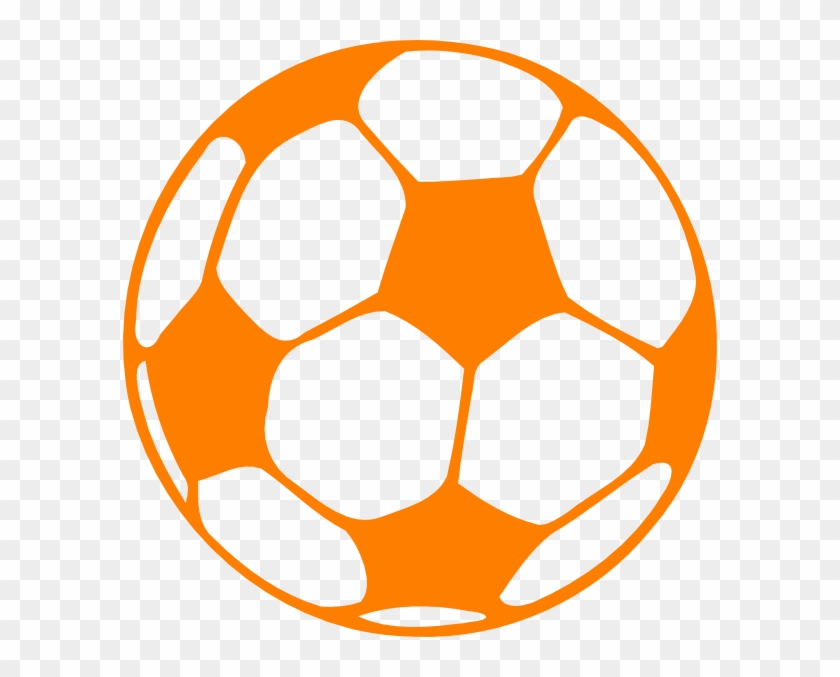 Orange Football Clip Art At Clipartimage - Orange Soccer Ball Clip Art #1696150