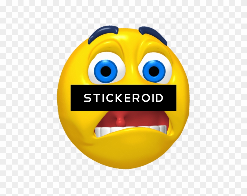 Transparent Emoji Gif - Scared Smiley Face #1696253