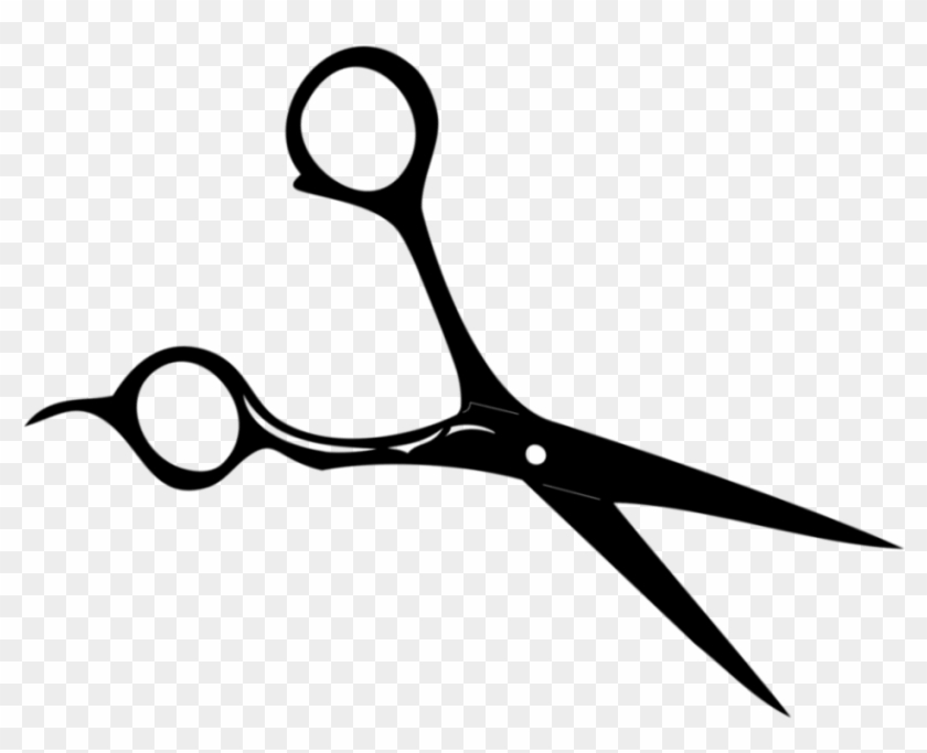 Hair Scissors Black And White Letters Format - Hair Cutting Scissors Clipart #1696376