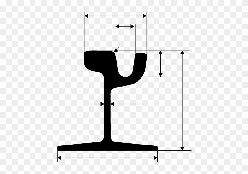 Grooved Rail Cross Section - Grooved Rail Cross Section #1696446