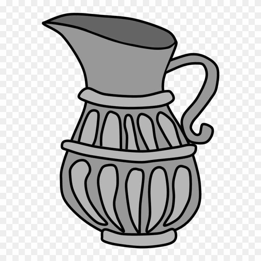 Jug Of Oil, Hanukkah, Silver, - Line Art #1696471