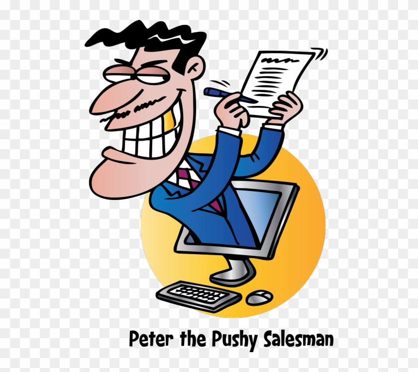 Marketing Clipart Salesman - Pushy Salesman Clipart #1696532