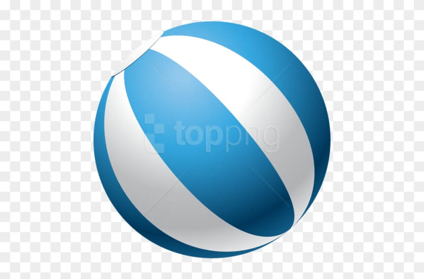 Free Png Download Blue Beach Ball Transparent Clipart - Bola Azul Png #1696612