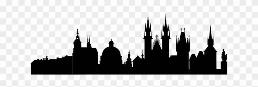 Prague Cliparts - Prague Skyline Silhouette #1696637