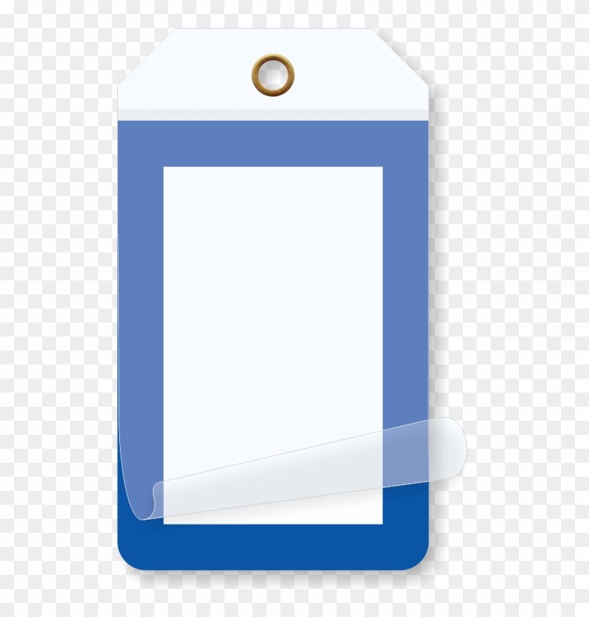 Blue Border Blank Self-laminating Tag - Blue Border Blank Self-laminating Tag #1696699