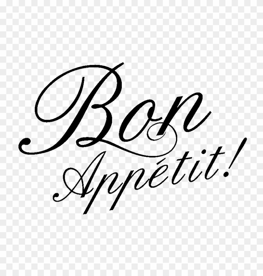 Sticker Bon Appetit Stickers Muraux Pour La Cuisine - Calligraphy #1696726