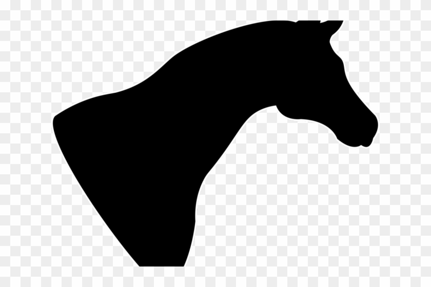 Horse Racing Clipart Dust Trail - Horse Head Silhouette Png #1696730