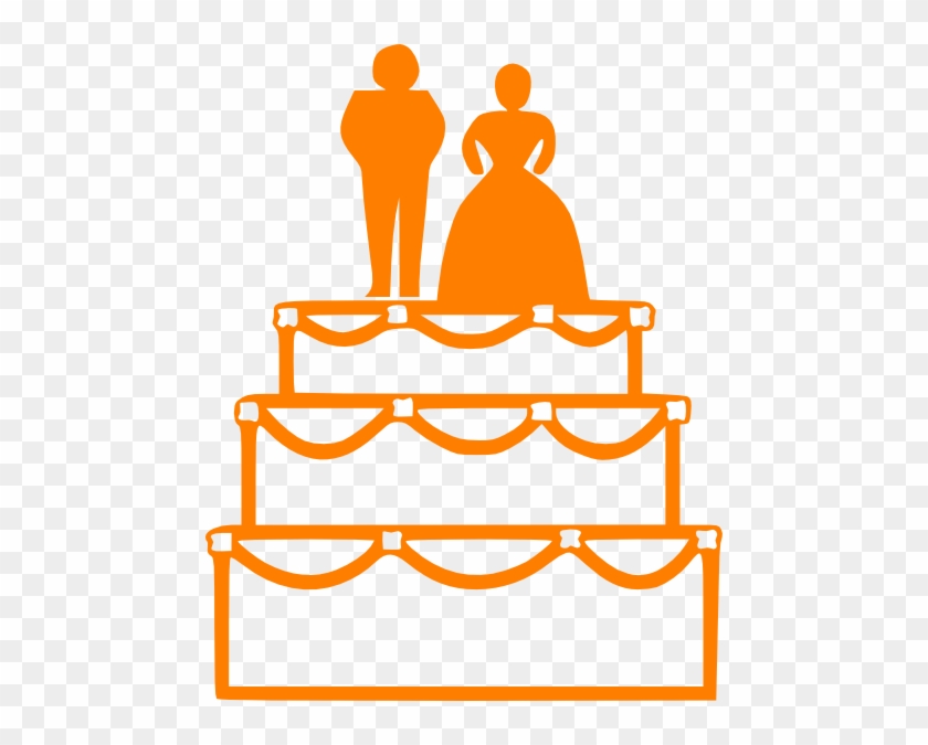 Orange Wedding Cake Clip Art #1696797