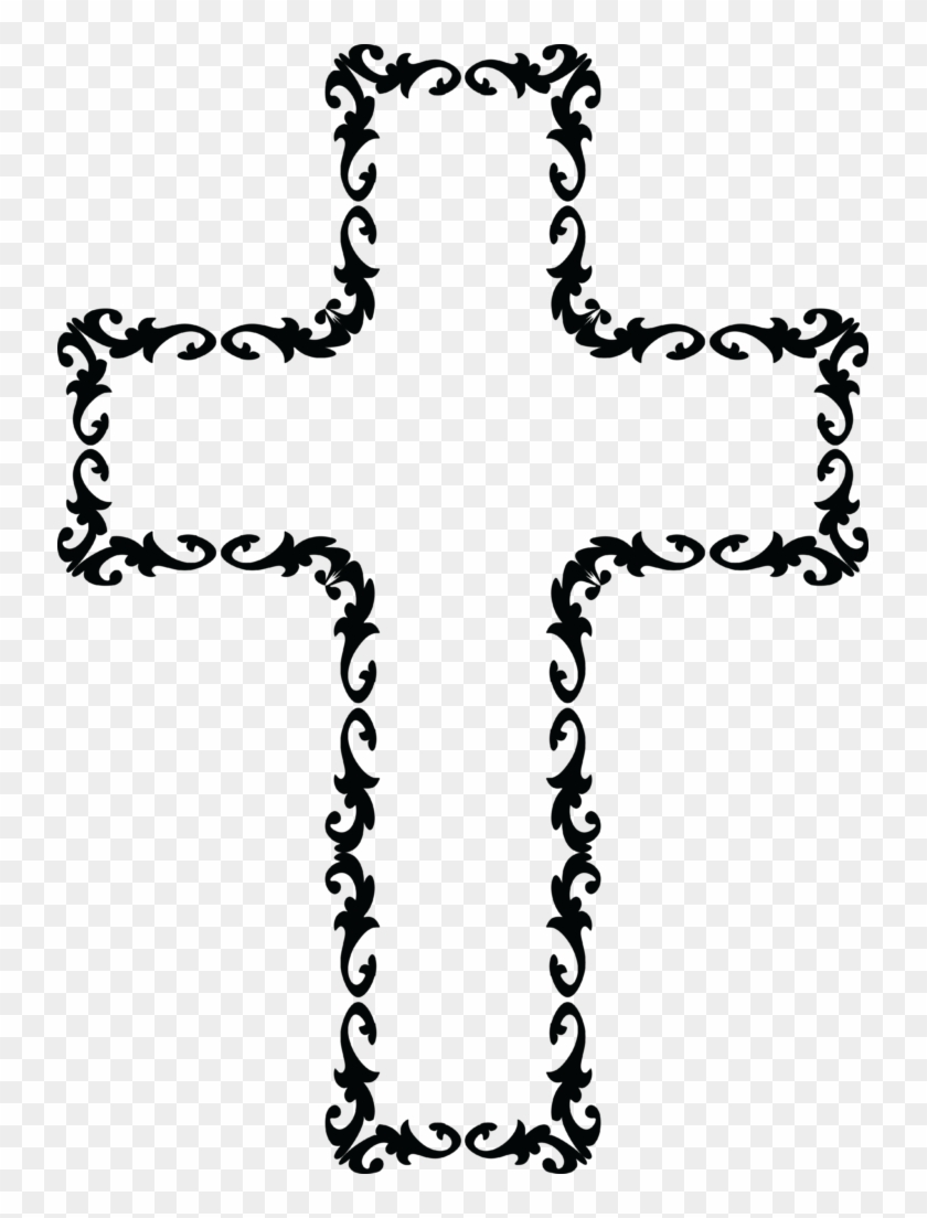 Cross Images Free Clip Art - Religious Frame Border Clipart #1696873