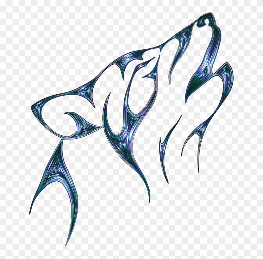 Gray Wolf Tattoo Clip Art Drawing Flash - Clipart Wolf Head #1696956