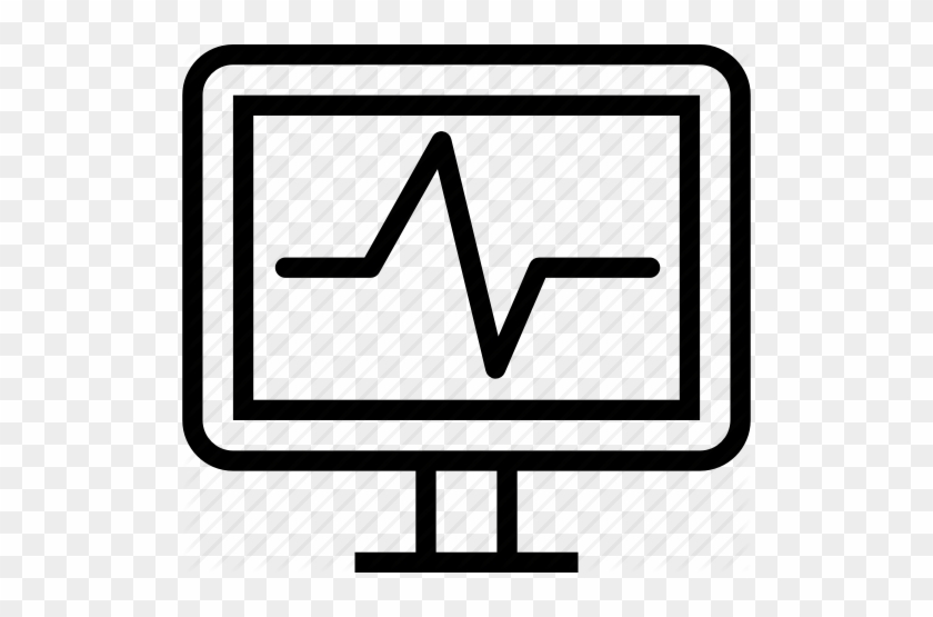 Medical Outlined By Swifticons Display Ekg Monitor - Heart Monitor Clipart #1697230