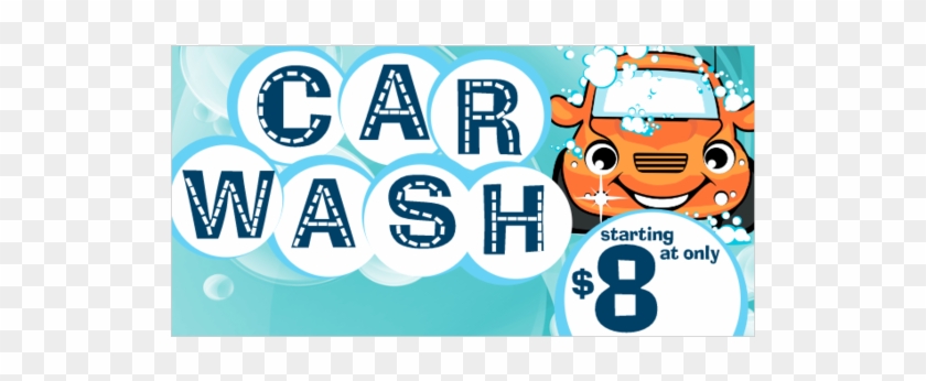 Car Wash Starting At $8 Vinyl Banner - Orange Car #1697656