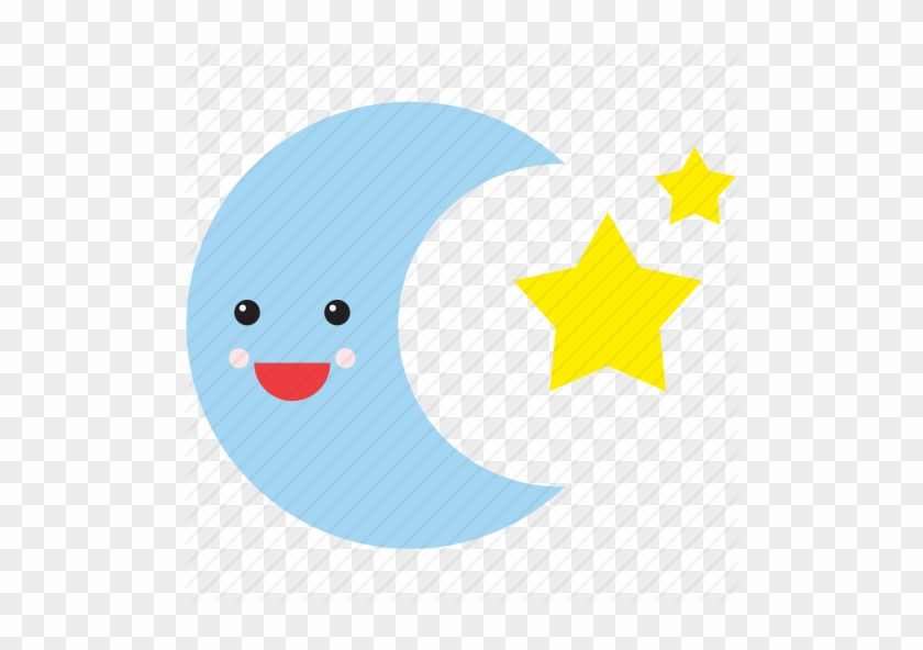 Moon Emoji Png - Moon And Stars Cartoon Png #1697702