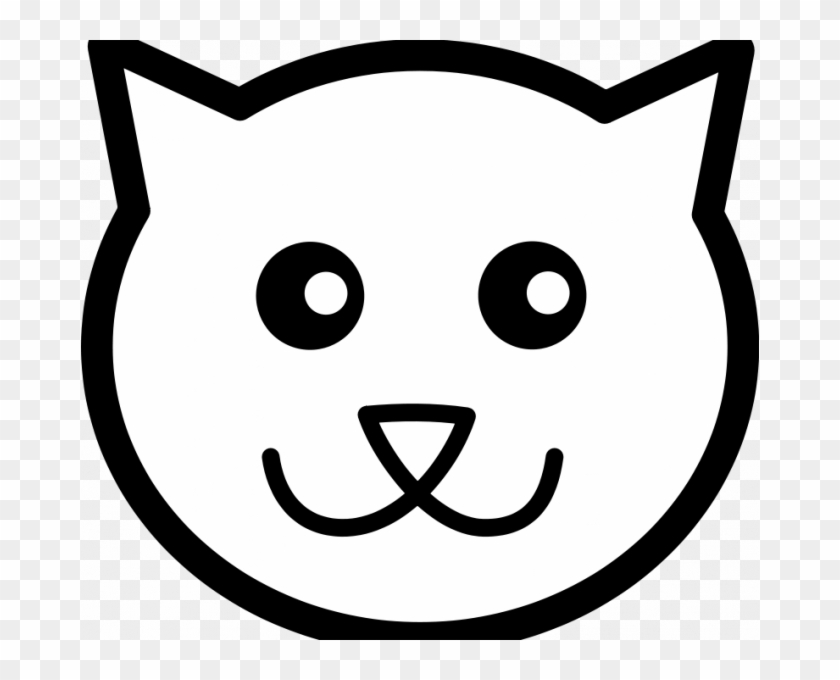 Cat Face Coloring Cat Face Drawing Cartoon At Getdrawings - Cat Face Clipart Black And White #1697724