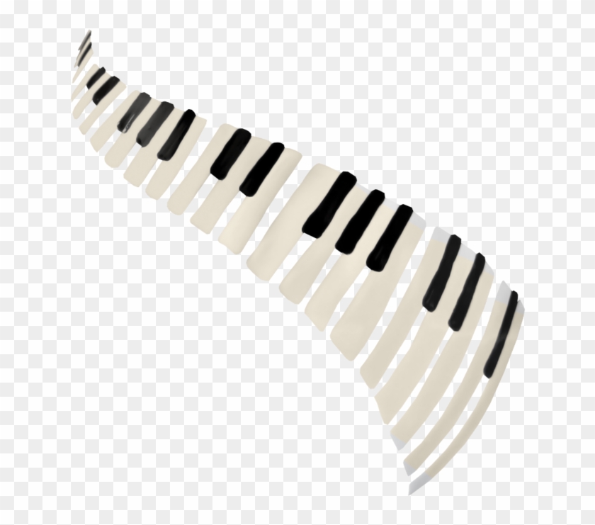 Wavy Piano Keys Clip Art Shapes - Piano #1697730