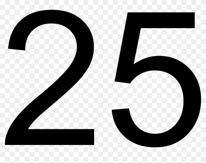 25 Число Clipart Number Numerical Digit Logo - Число 25 #1697745
