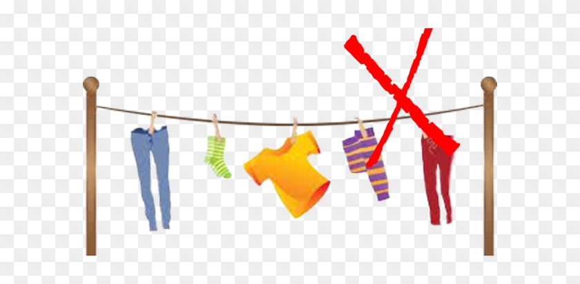 No Place To Dry Your Clothes - Clothes Hanged To Dry Png #1697952