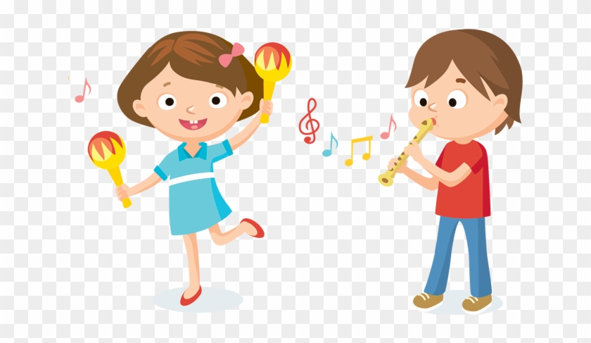 Graphic Library Collection Of Kids Playing High Quality - Children Playing Instruments Clipart #1698006