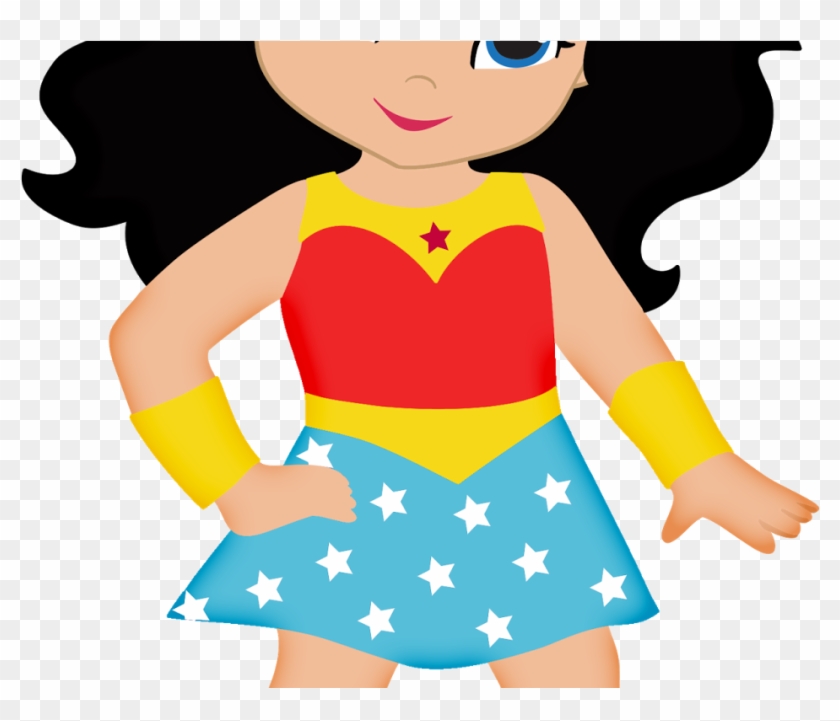 Download Wonder Woman Clip Art - Mulher Maravilha Cute Em Png #1698110