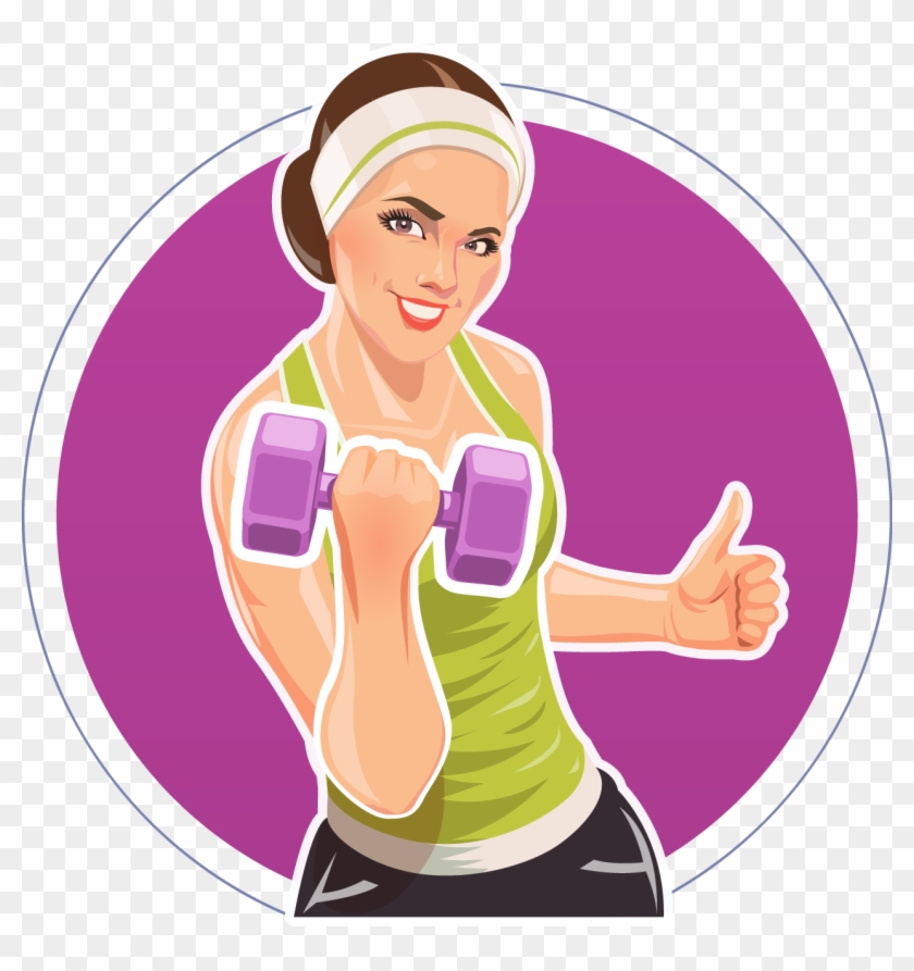 Dumbbell Physical Fitness Illustration Daren Transprent - Фитнес Арт #1698324