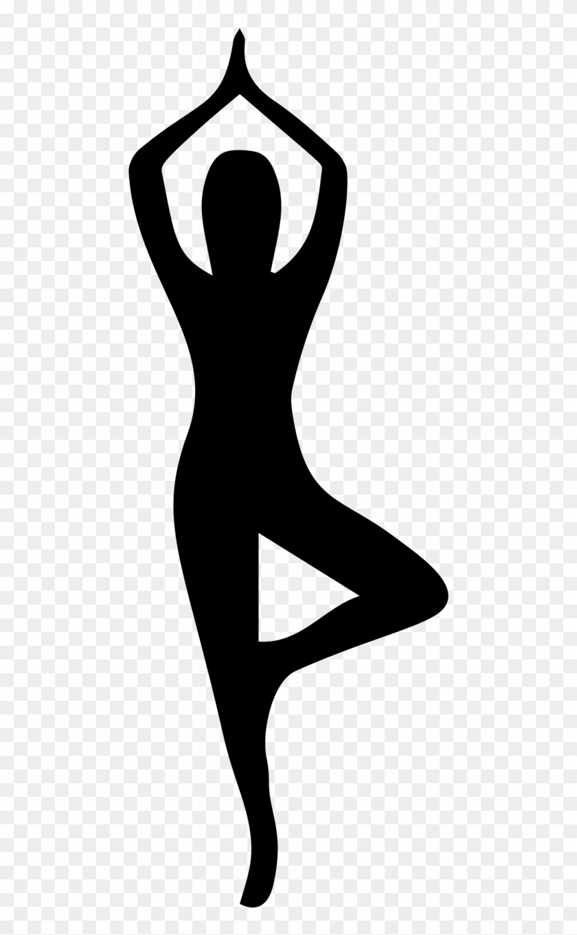 Exercise Female Fitness Girl - Yoga Poses Clipart Black And White #1698326