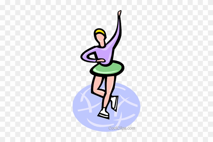 Female Figure Skater Royalty Free Vector Clip Art Illustration - Eiskunstläuferin Clipart #1698327