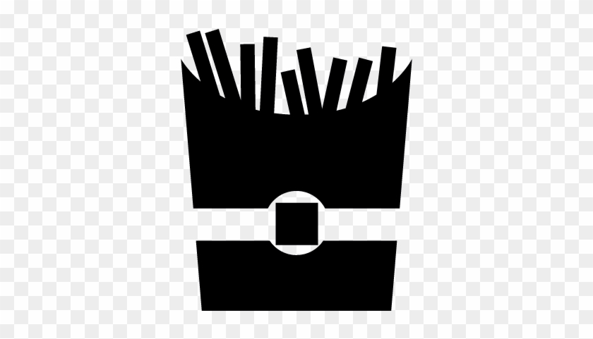 French Fries Box Vector - Silueta De Papas Fritas #1698491