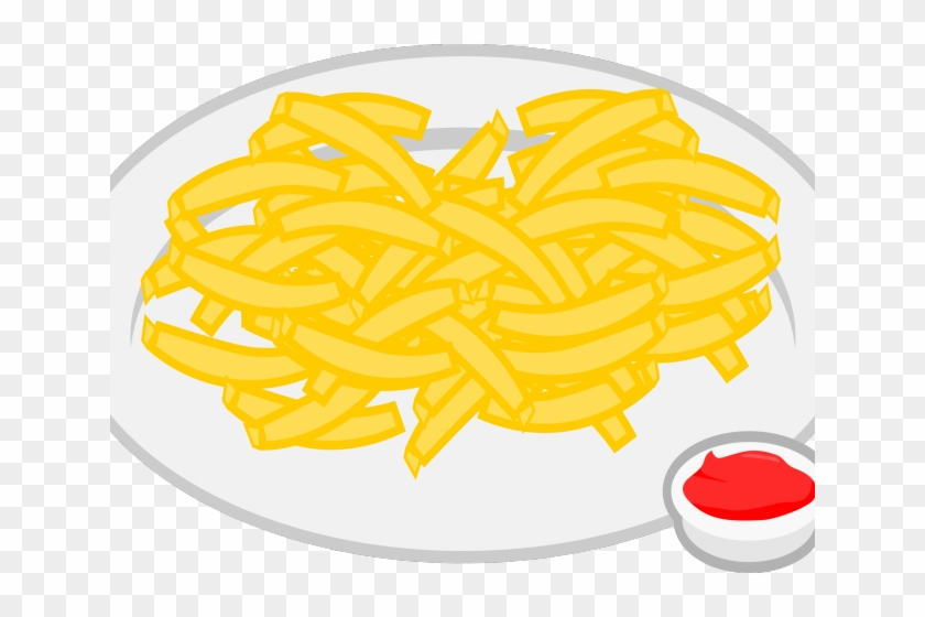 French Fries Clipart Png Clipart - Plate Of Chips Clipart #1698492