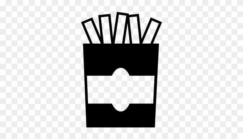 French Fries Box Vector - Silhueta Batata Frita Png #1698494