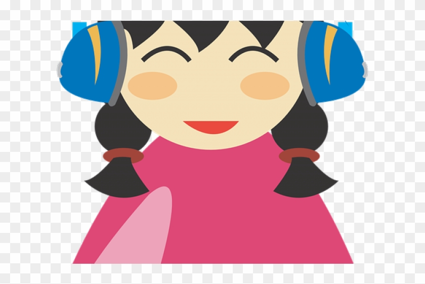 Headphones Clipart Cute - Girl With Headphone Clipart #1698545