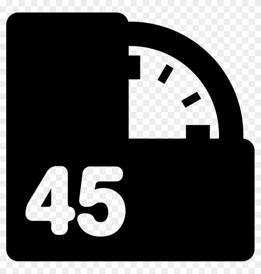 45 Minutes On Clock Comments - 45 Minutes Clock Icon #1698589