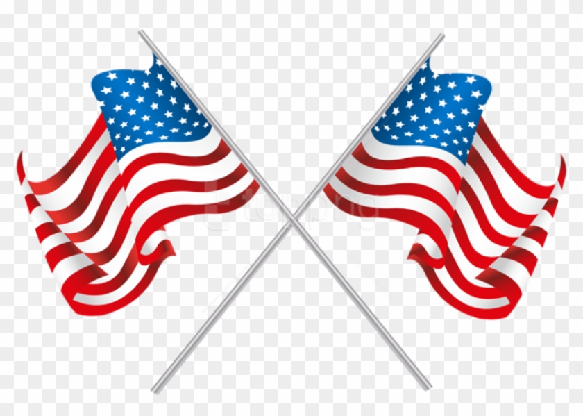 Free Png Usa Crossed Flags Png Images Transparent - Crossed Flags Clip Art #1698626