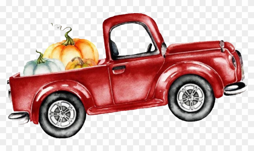 #clipart #fall #truck #freetoedit - Christmas Truck With Tree #1698643
