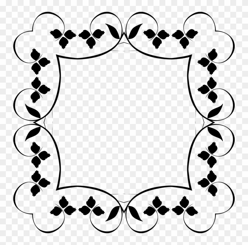 Picture Frames Black And White Leaf Computer Icons - Clip Art #1698698