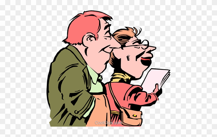 Cartoon Man & Woman Royalty Free Vector Clip Art Illustration - Cartoon #1698879