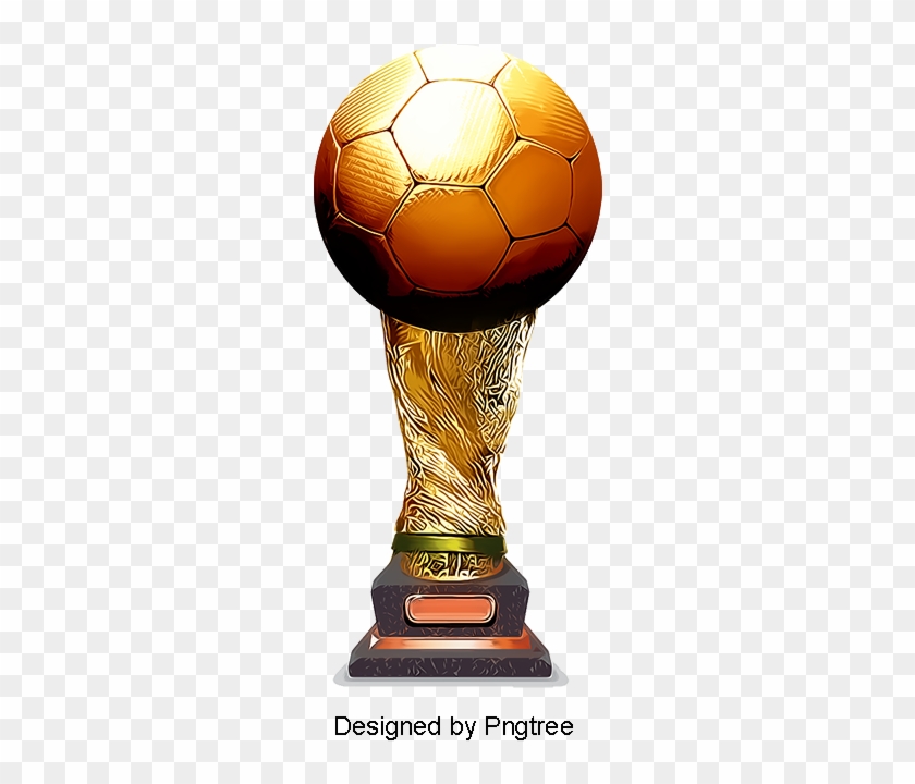 Gold Football Trophy And Ribbons, Football Clipart, - Cúp Bóng Đá Png #1698952