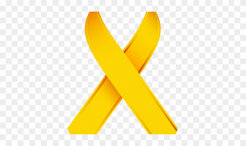 Gold Ribbon - Yellow Pediatric Cancer Ribbon #1698957