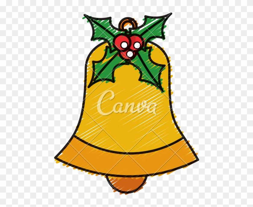 Bell With Holly Berries Christmas Related Icon Image - Cartoon #1699070