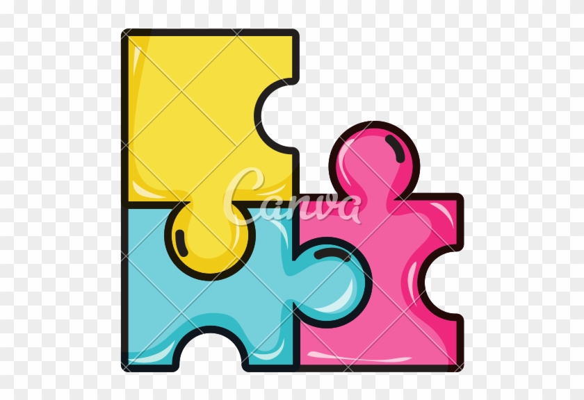 Puzzles Pieces Game To Idea Solution - Vector Graphics #1699080