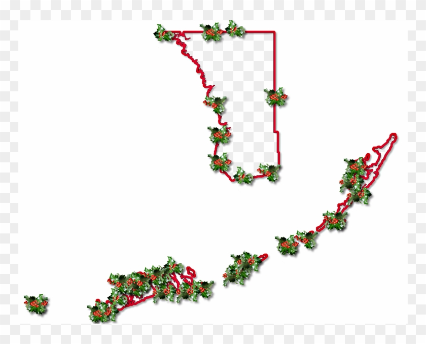 A Map Of Monroe With A Red Outline, Inner Drop Shadow, - Christmas Decoration #1699086