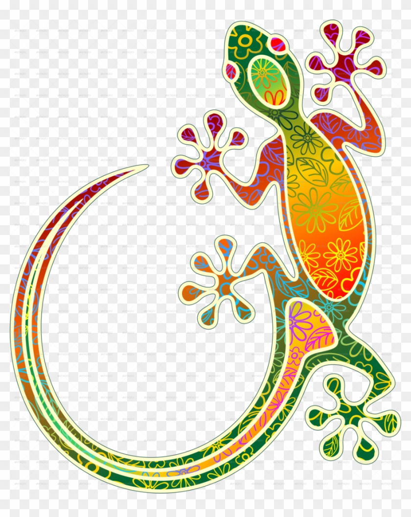 Gecko Tribal Clipart Lizard Gecko Reptile - Geckos Tribal #1699144