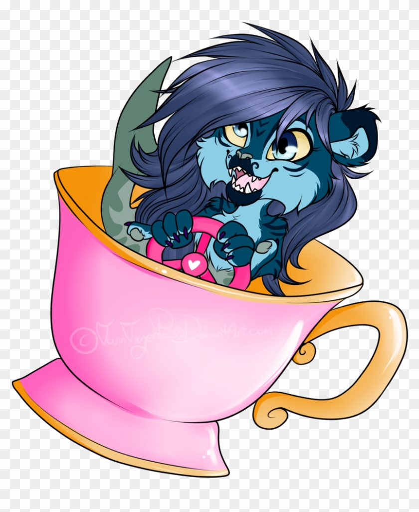 Tea Cup Tiger By Twintigerpaw - Cartoon #1699154