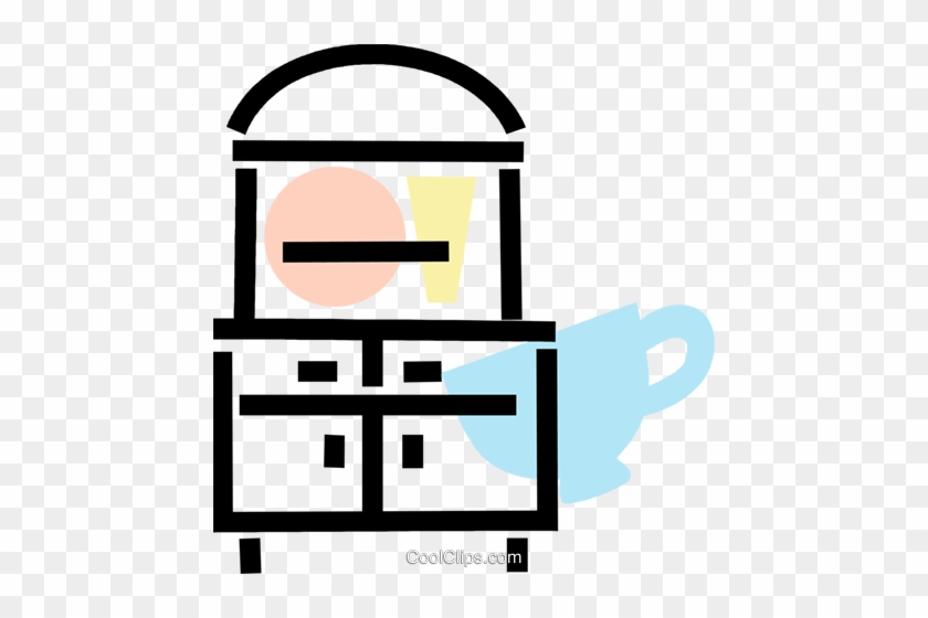 China Cabinet With Teacups And Plates Royalty Free - China Cabinet With Teacups And Plates Royalty Free #1699161